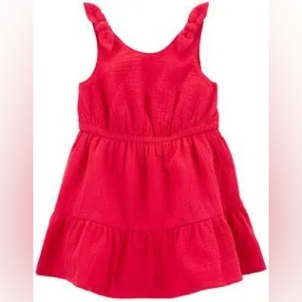 Carter’s toddlers girls scoop neck dress in red size 5T.